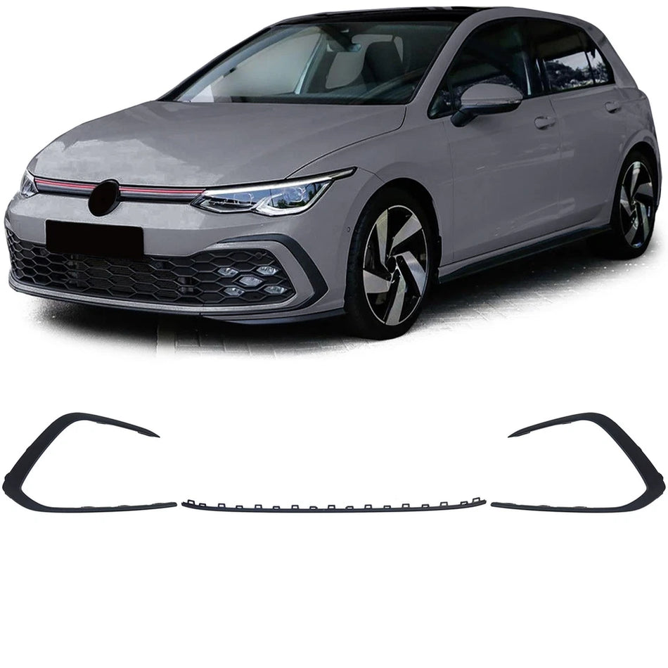 Modanature paraurti set 3 pezzi opache per VW Golf 8 GTI GTD R-Line 19-24