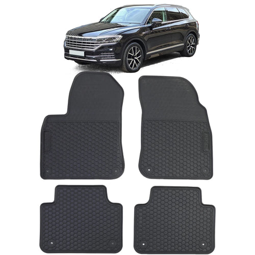 Tappetini auto in gomma neri set premium per VW Touareg III CR dal 18