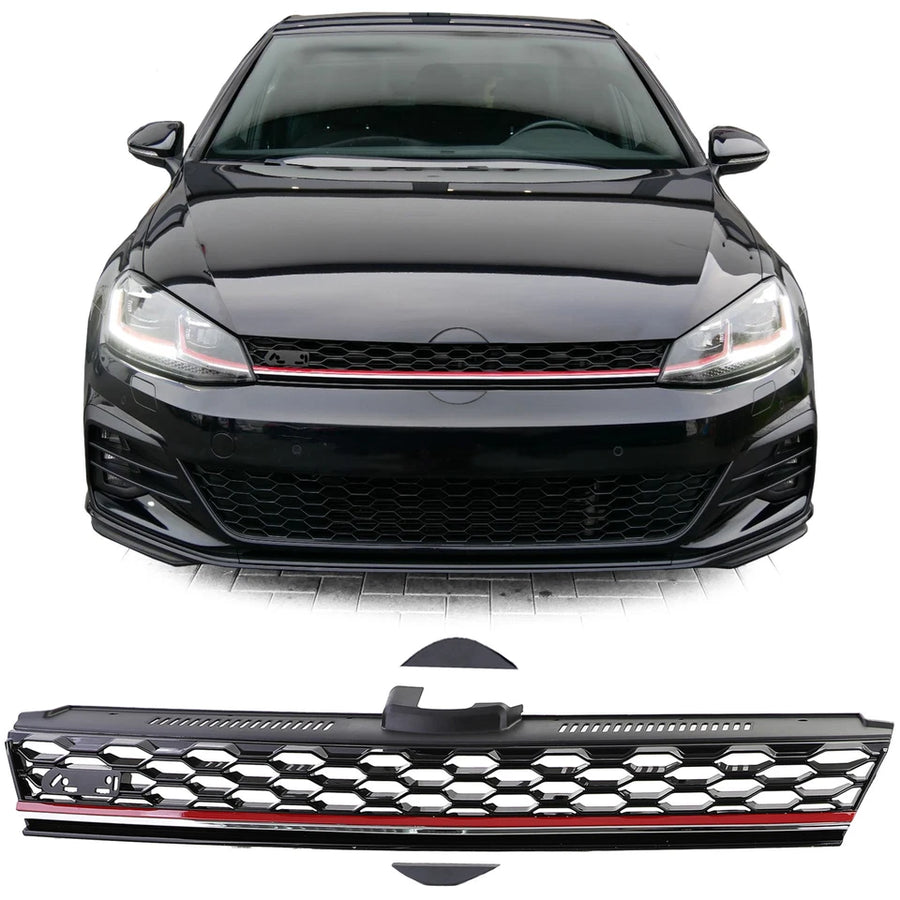 Griglia Sport nera lucida senza emblema per VW Golf 7 GTD GTI Facelift 17-20