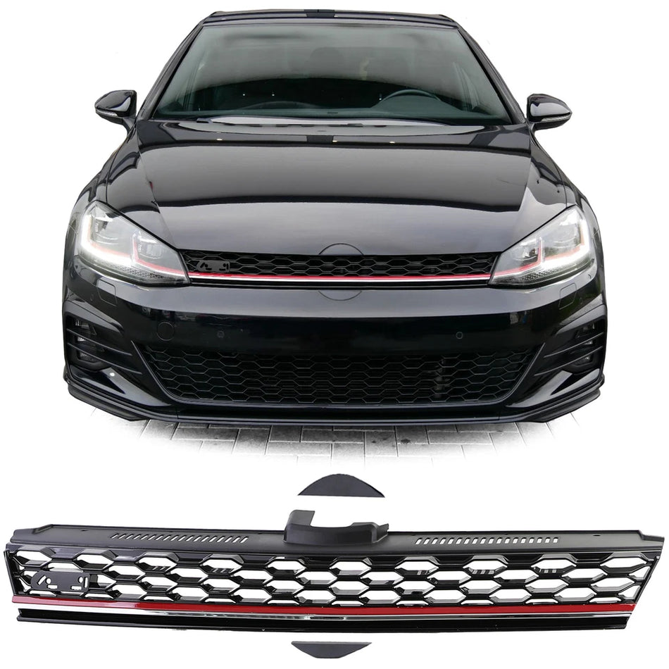 Griglia Sport nera lucida senza emblema per VW Golf 7 GTD GTI Facelift 17-20