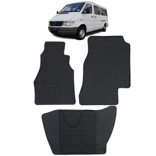 Tappetini auto in gomma neri set premium, per Mercedes Sprinter W901-905 95-06