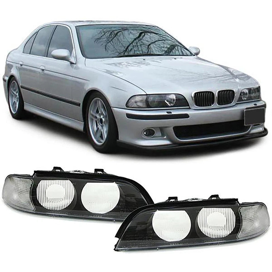 Xenon lenti fari indicatori di direzione bianchi coppia per BMW E39 95-00