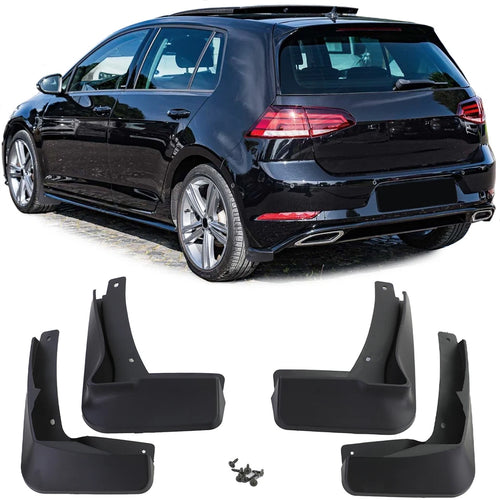 Kit paraspruzzi anteriore e posteriore nero per Vw Golf 7.5 con R-Line 17-21
