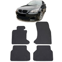 Tappetini auto in gomma neri set premium adatti, per BMW Serie 5 E60 E61 03-10