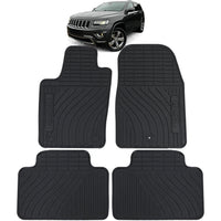 Tappetini in gomma premium set 4 pezzi neri per Jeep Grand Cherokee WK2 10-21