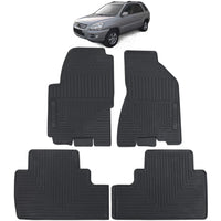 Tappetini auto in gomma neri set premium per Kia Sportage ogni km 04-10
