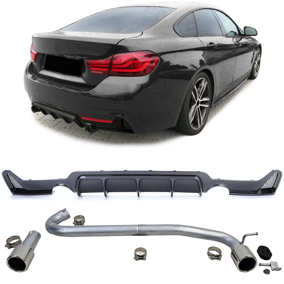 Diffusore posteriore carbonio terminale scarico per BMW F32 F33 F36 425 428 430