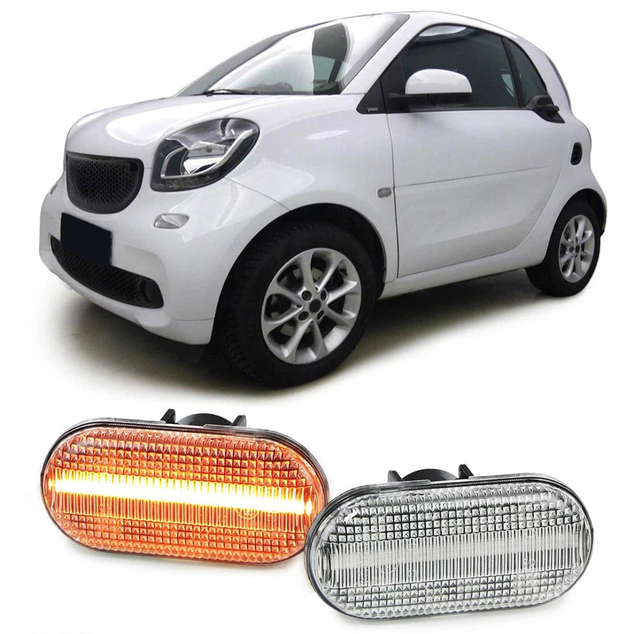 Kit Frecce Laterali LED Bianco Chiaro Coppia per Smart Fortwo 453 dal 14