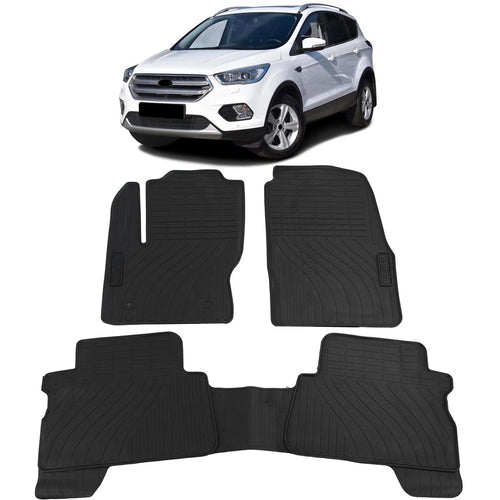 Tappetini auto in gomma neri set premium per Ford Kuga 2 DM2 2012-2022