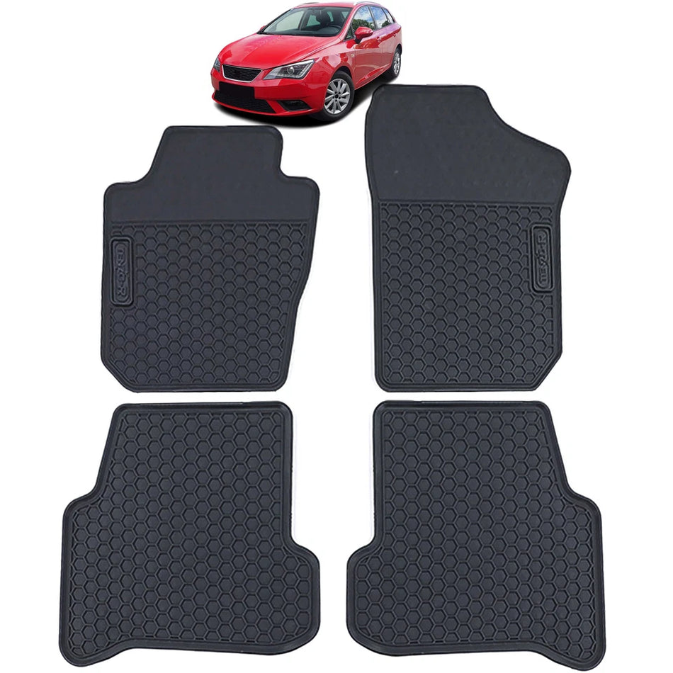 Tappetini in gomma premium set 4 pezzi neri, per Seat Ibiza 4 6J 6P dal 08