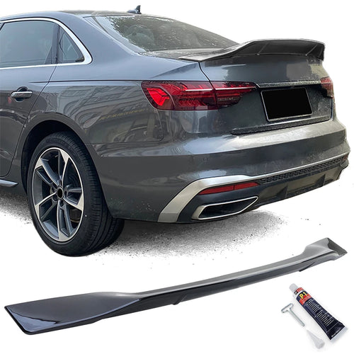 Spoiler posteriore Ducktail nero lucido per Audi A4 8W 15-22 berlina