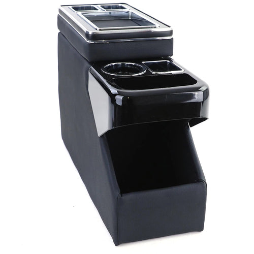 Console centrale con ripiani vano portaoggetti nero lucido pelle VW Bus T5 T6