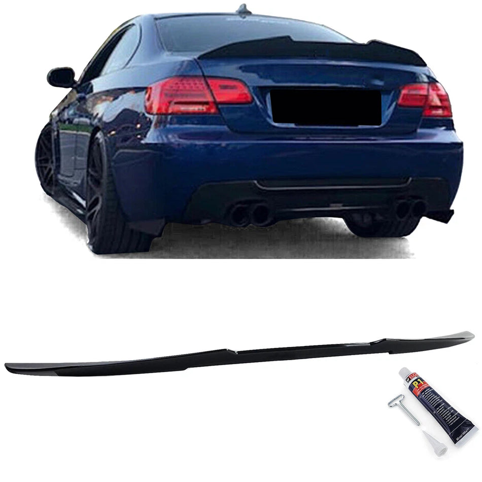 Spoiler posteriore Ducktail nero lucido per BMW Serie 3 E92 Coupè 06-13
