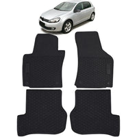 Tappetini auto in gomma neri set premium per VW Golf 5 Scirocco Golf 6