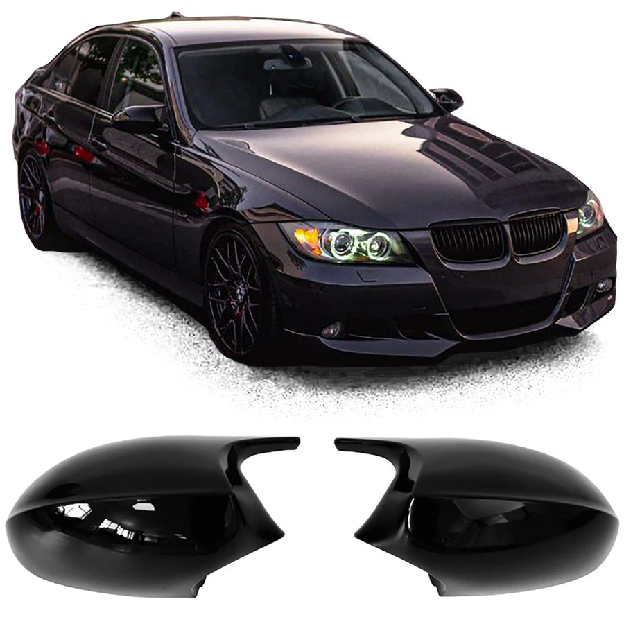 Ricambio calotte specchietti nero lucido BMW Serie 3 E90 E91 Vorfacelift