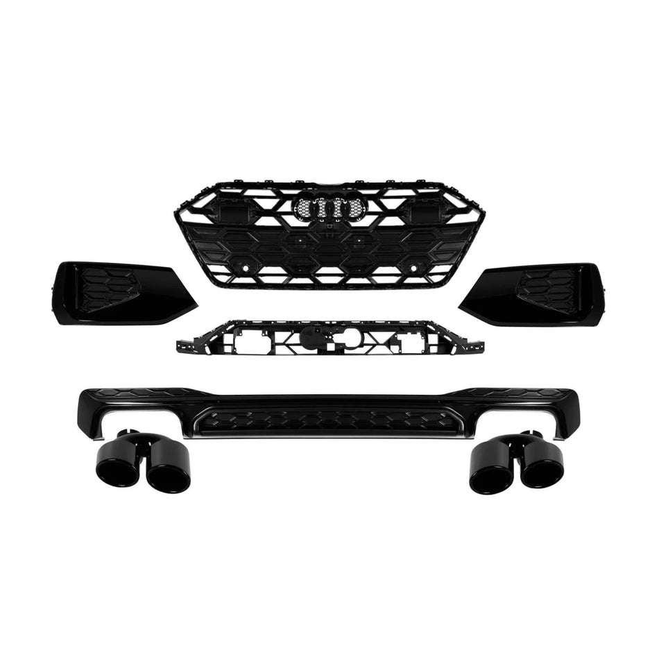 Pacchetto Tuning S-style Paraurti Anteriore e Posteriore per Audi A7 2018-2023