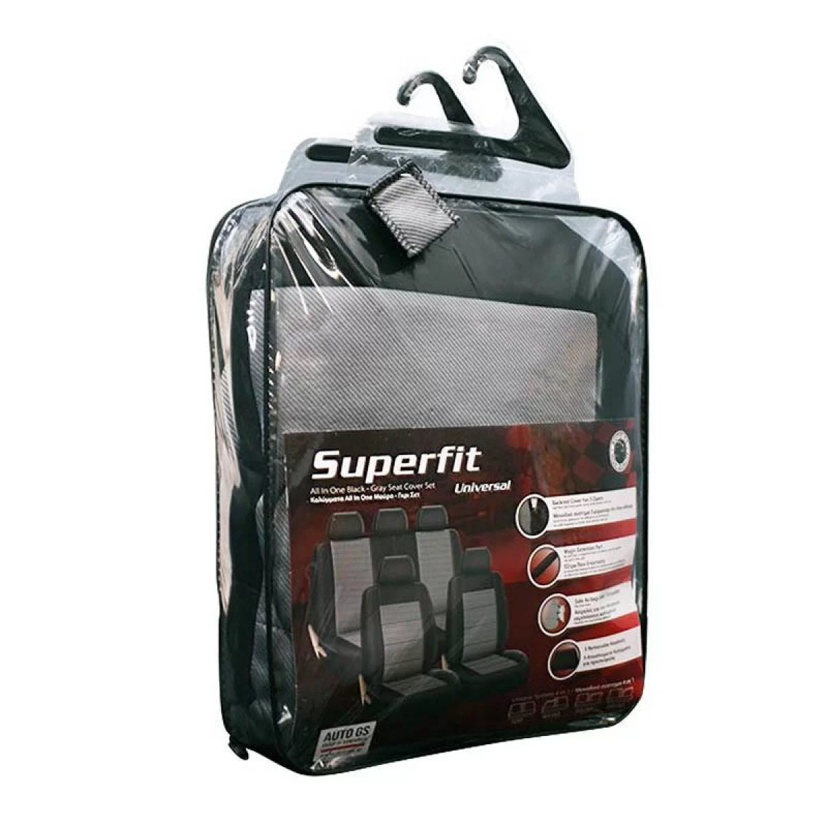 Copricerchi Super Sport Neri-Grigi Set Completo 11 Pezzi per Auto