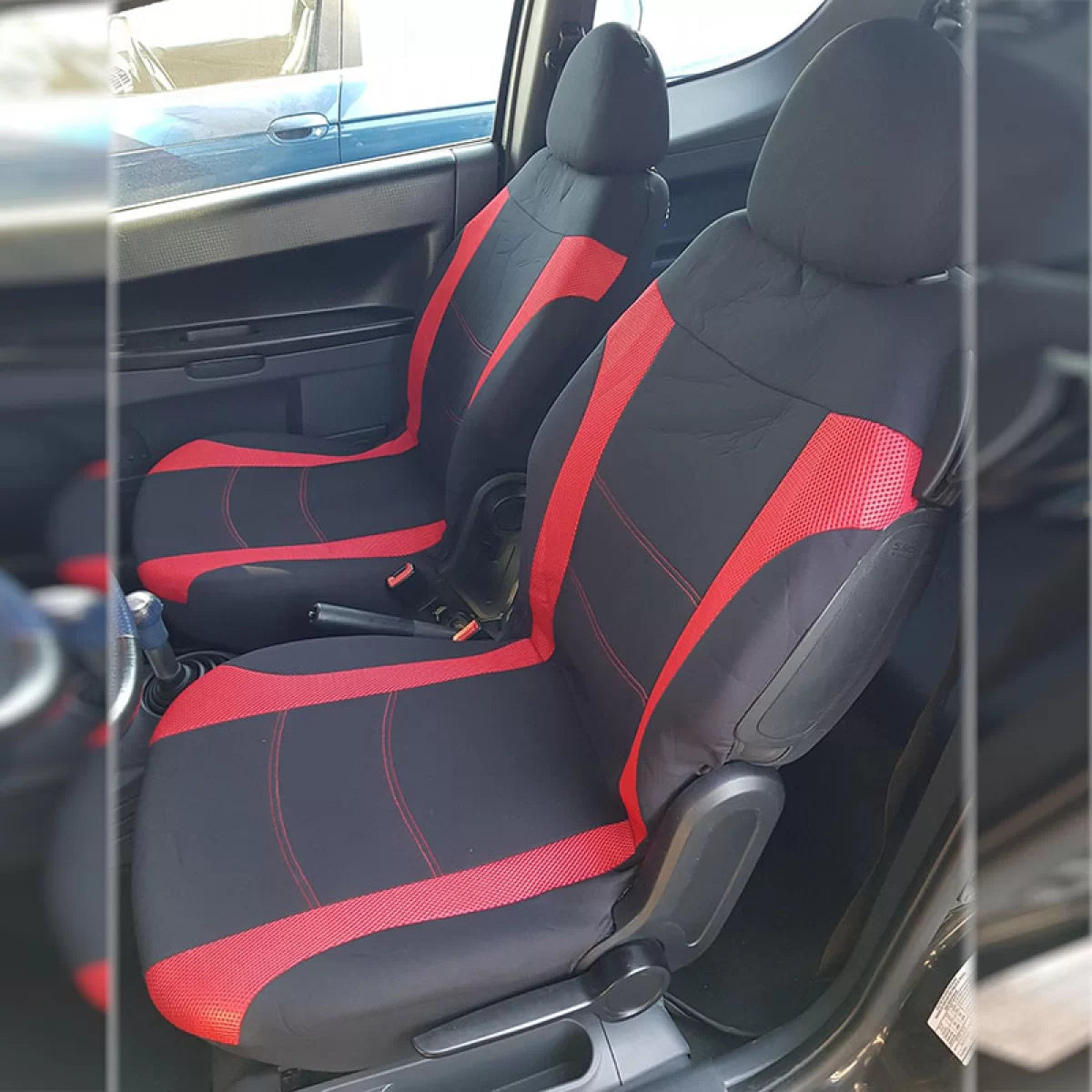 Copri Sedili Super Sportivi Neri-rossi Set 11 Pezzi per Auto
