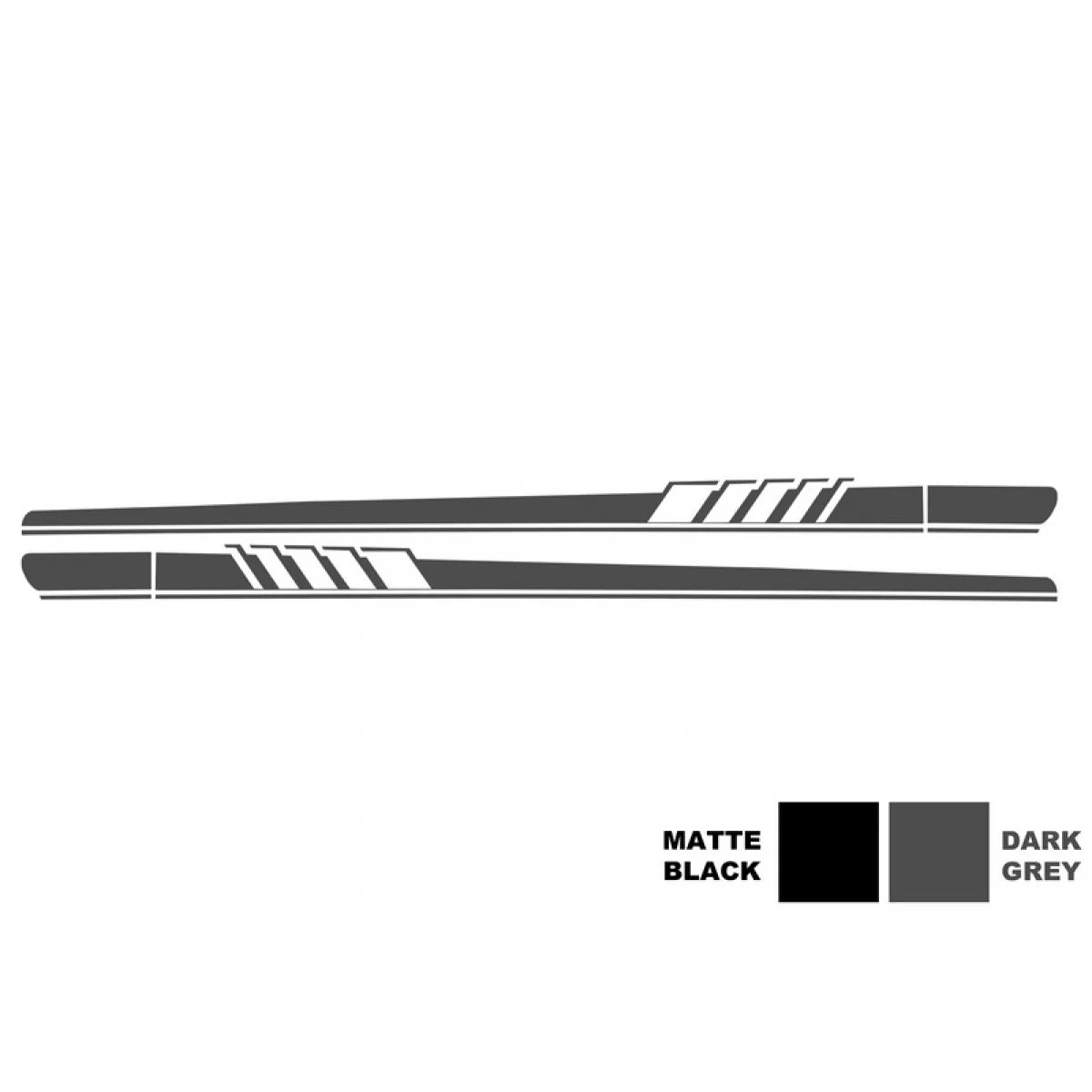 Set Adesivi Cofano Tetto Portellone Specchietti Grigio Scuro per Mercedes C205