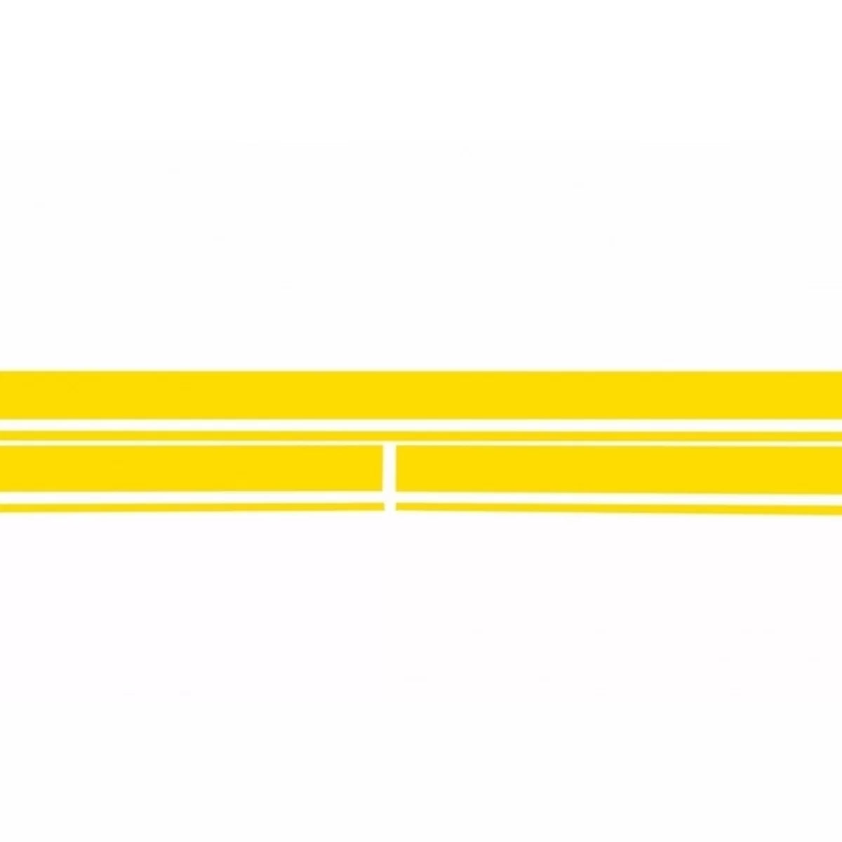 Set Adesivi Laterali Cofano Tetto Portellone Specchietti Giallo Opaco
