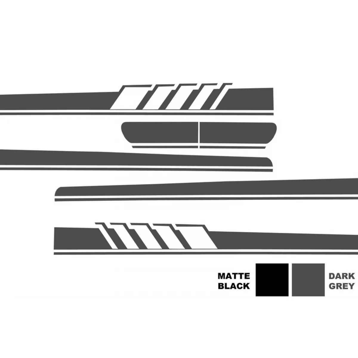 Set Adesivi Cofano Tetto Portellone Specchietti Grigio Scuro per Mercedes C205