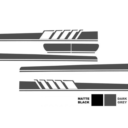 Set Adesivi Cofano Tetto Portellone Specchietti Grigio Scuro per Mercedes C205