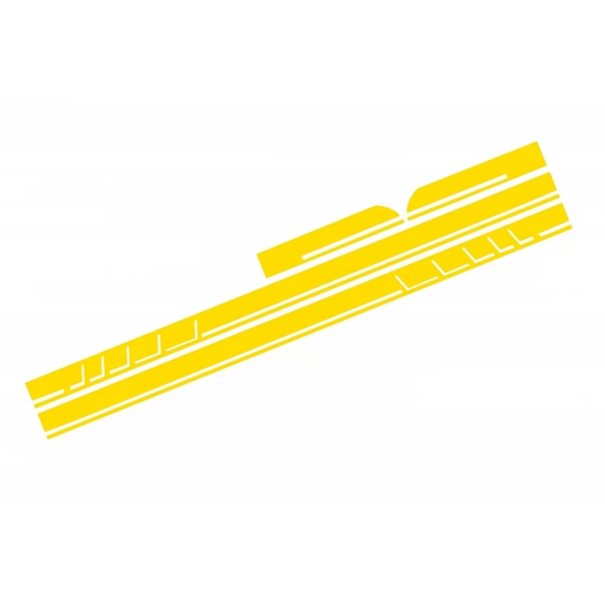 Set Adesivi Cofano Tetto Portellone Giallo Opaco per Mercedes CLA W117 C117