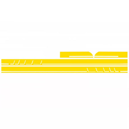 Set Adesivi Cofano Tetto Portellone Giallo Opaco per Mercedes CLA W117 C117