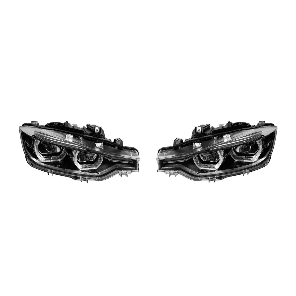 Fari LED Tuning Neri Anteriori per BMW Serie 3 F30 2013-2015 Halogeni