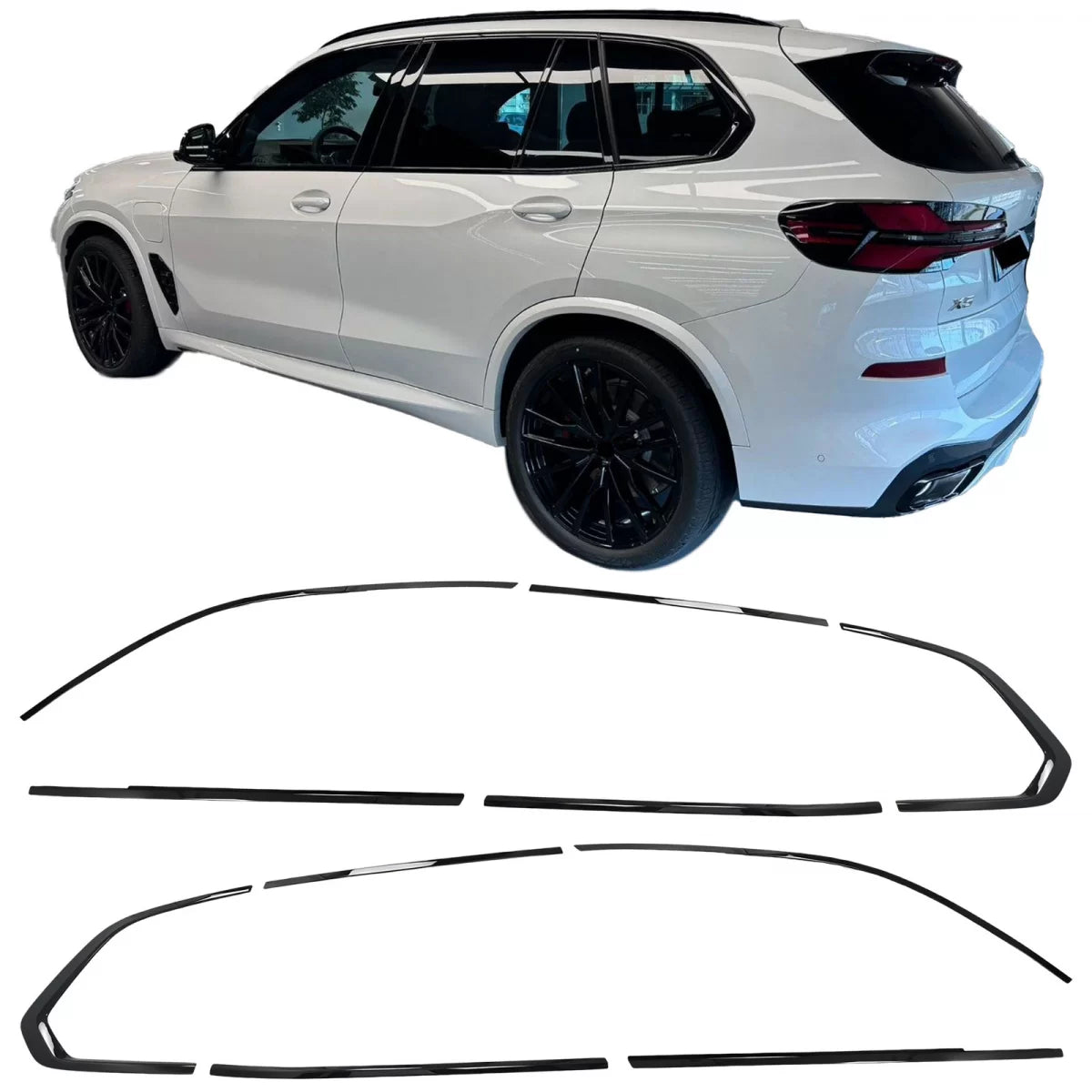 Set Modanature Shadow Line Nero Lucido per BMW X5 G05 dal 2018