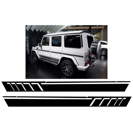 Adesivi Laterali Vinile Nero Opaco per Mercedes Classe G W463 (1989-2017)