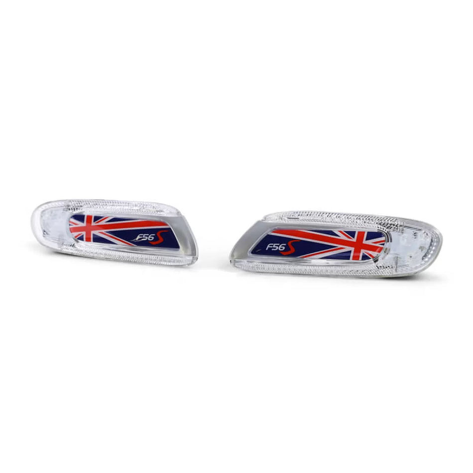 Indicatori Laterali Parafango per Mini Cooper F56 13+ Union Jack Blu LED 2 Pcs