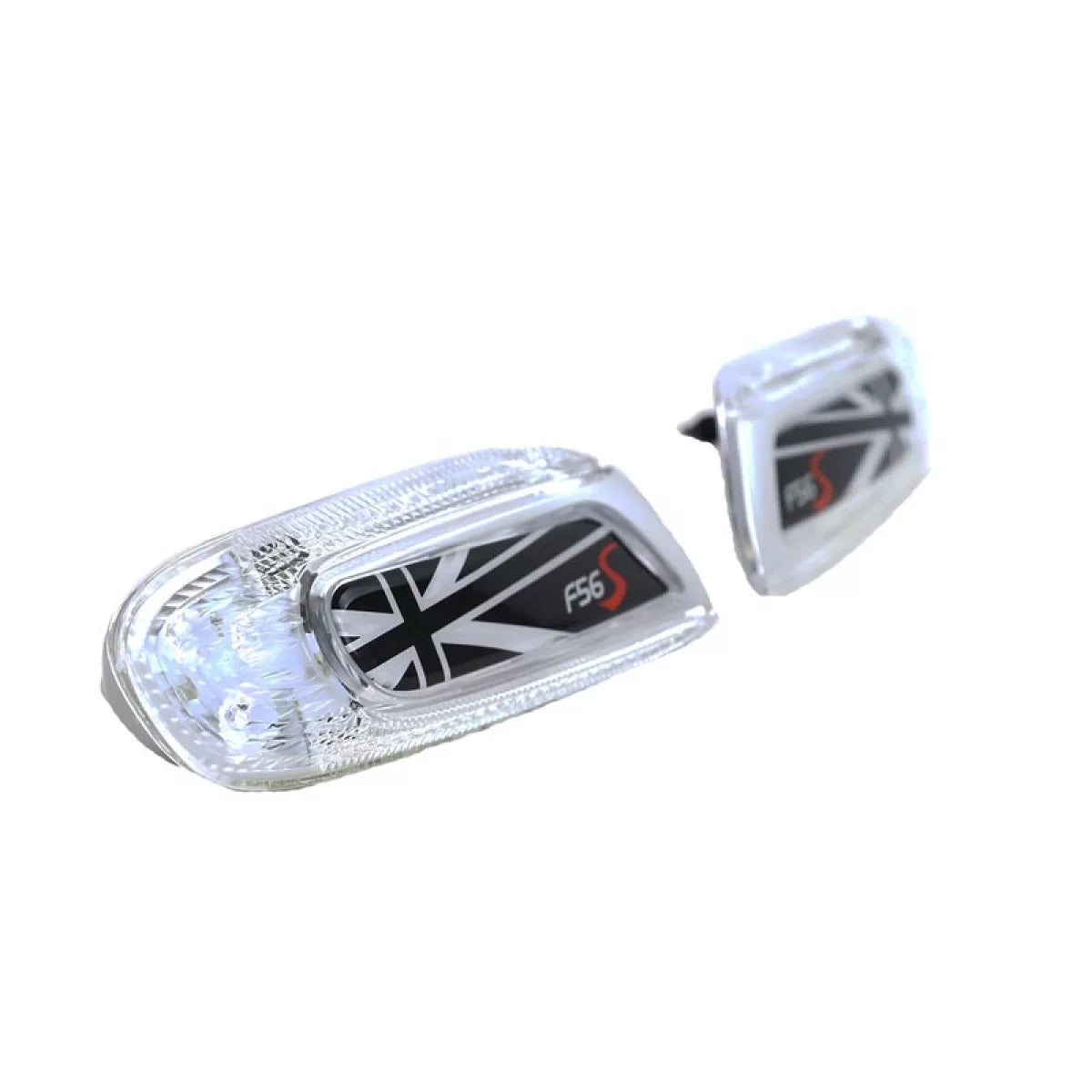 Parafango con Indicatori Laterali LED Bianchi Union Jack Mini Cooper F56 2013+
