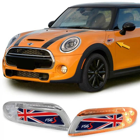 Indicatori Laterali Parafango per Mini Cooper F56 13+ Union Jack Blu LED 2 Pcs