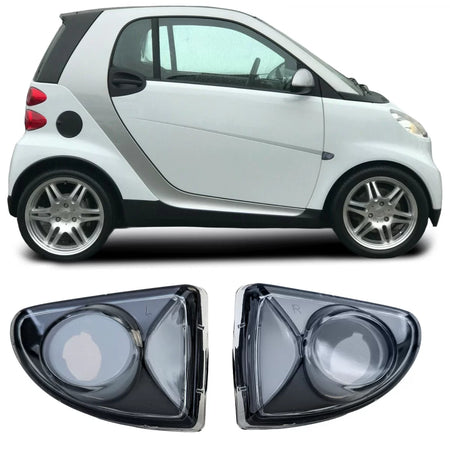 Fanali Frecce Laterali Vetro Trasparente Nero per Smart Fortwo 451 2007-2015