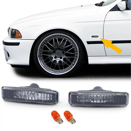 Indicatori Laterali Nero Fumé per BMW Serie 5 E39 Berlina Touring 1995-2003
