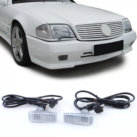 Freccia Laterale Bianca Coppia per Mercedes Classe C W202 SL R129 W140 190 W201
