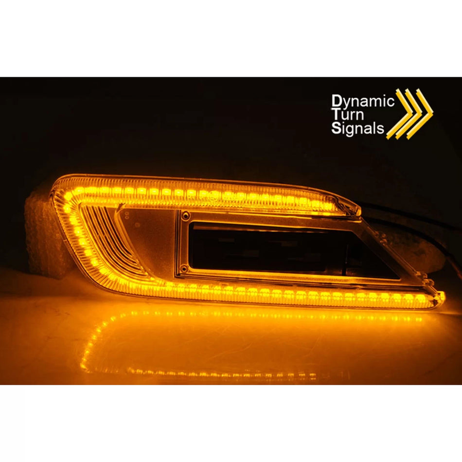 Kit Indicatori di Direzione Laterali LED Base Nera per Mini Clubman F54