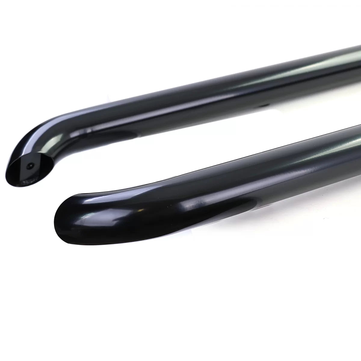 Modanature Laterali Acciaio Inox Nero Lucido per Volkswagen T5 T6 T6.1 Passo
