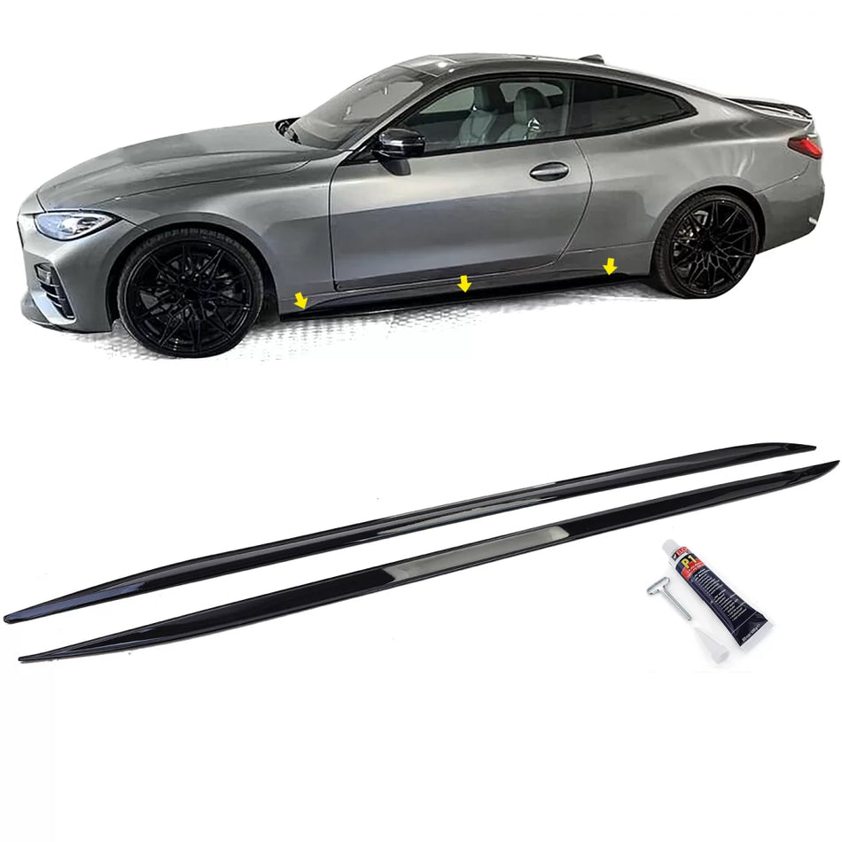 Minigonne Estensioni Lucido Nero per BMW Serie 4 G22 G23 dal 2020