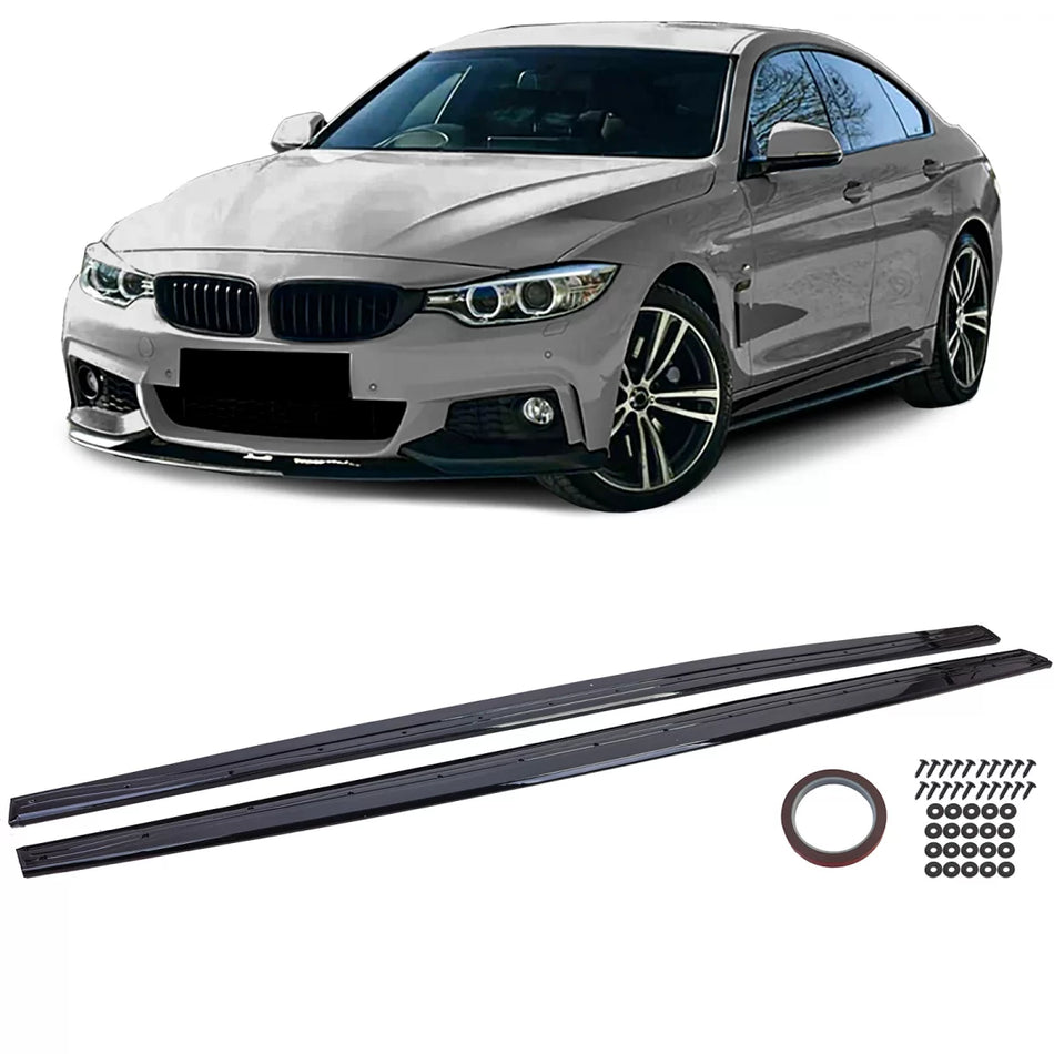 Minigonne Laterali Lucide Nere per BMW Serie 4 F32 F33 F36 2013-2021
