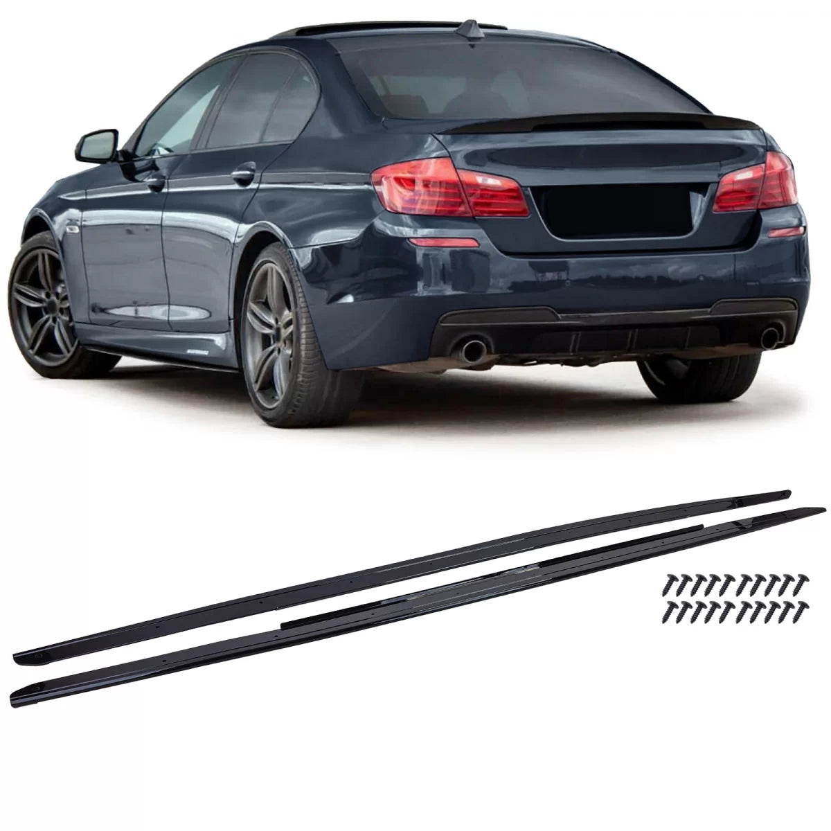 Minigonne Laterali Nero Lucido per BMW Serie 5 F10 F11 2010-2017