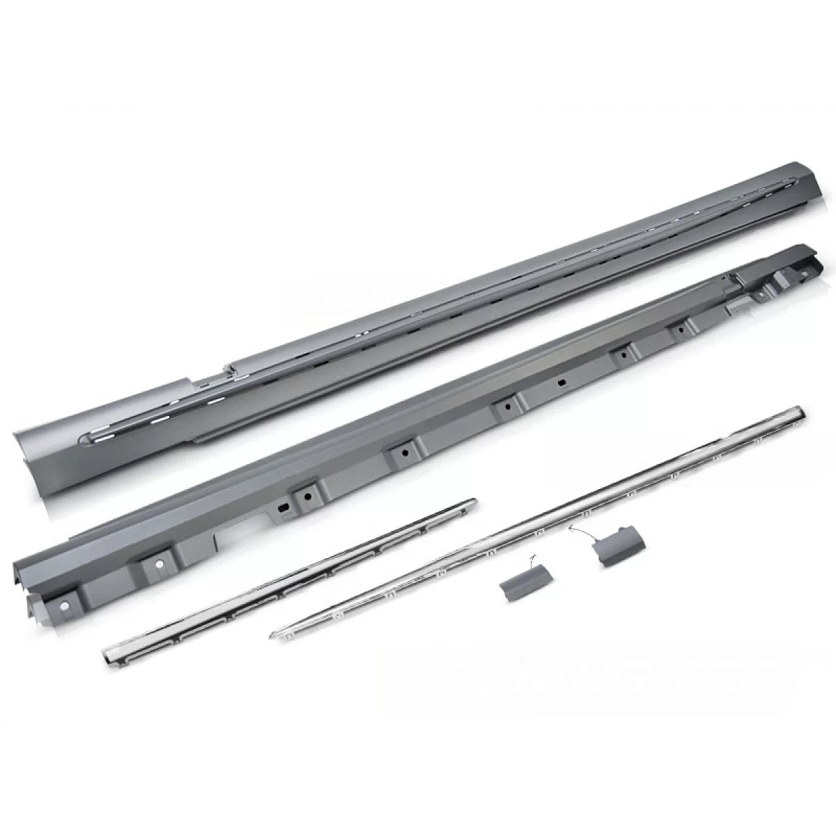 Minigonne Sportive Cromate Posteriori per Mercedes S-klasa W222 13-18 Long