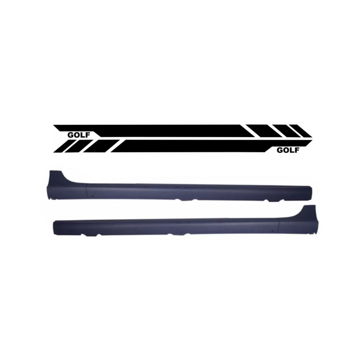 Minigonne Laterali Nere con Adesivi GTI per Volkswagen Golf V 2003-2007