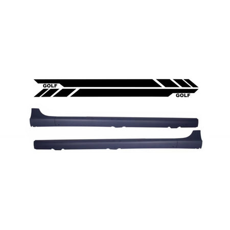Minigonne Laterali Nere con Adesivi GTI per Volkswagen Golf V 2003-2007