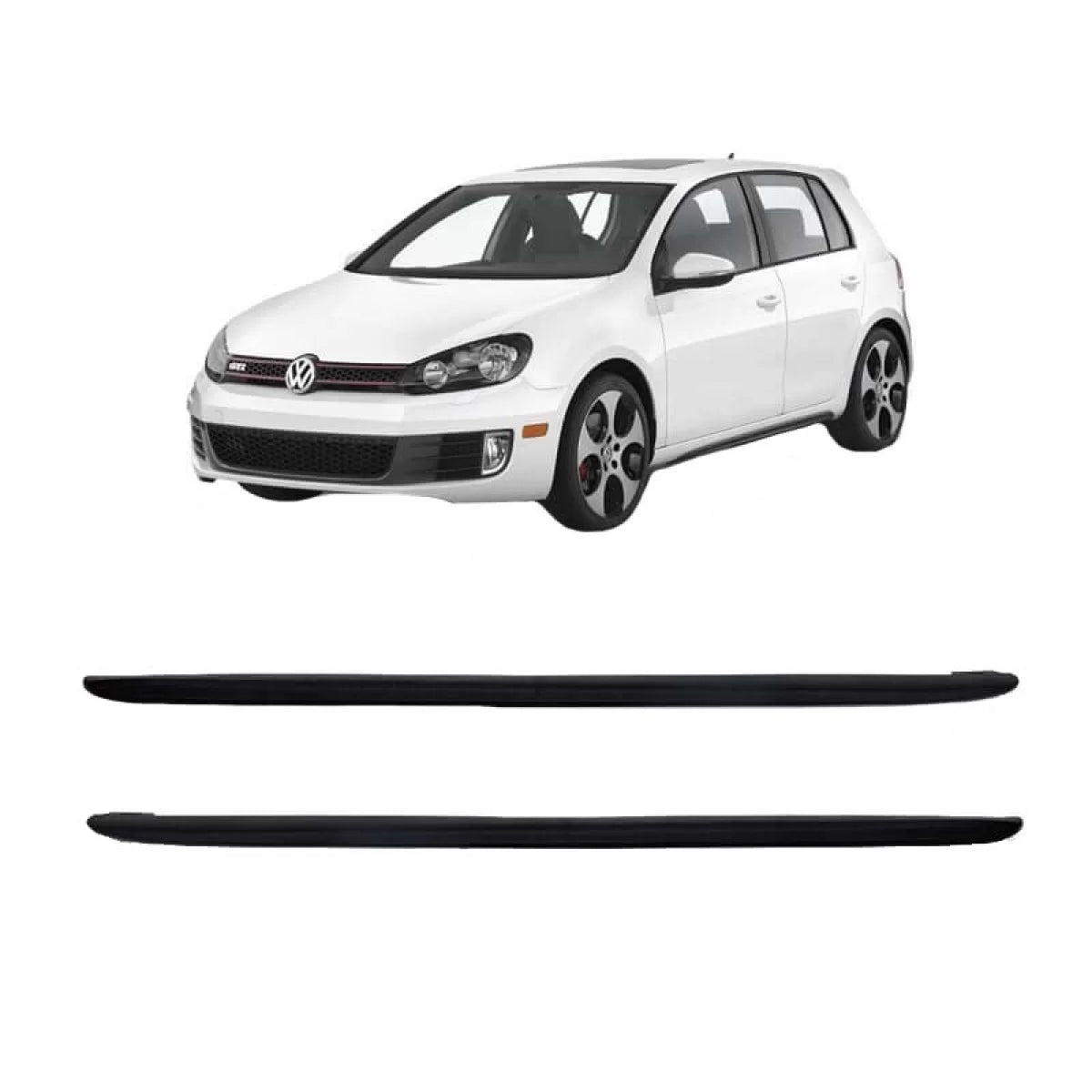 Minigonne Laterali in Plastica ABS 2 Pezzi per Volkswagen Golf Vi 08-12 GTI Look