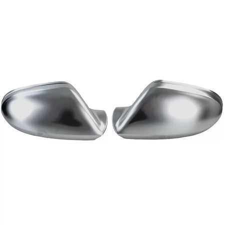 Calotte Specchietti Argento Anteriori per Audi A6 C7 4G 11-18 Senza Assist Lane