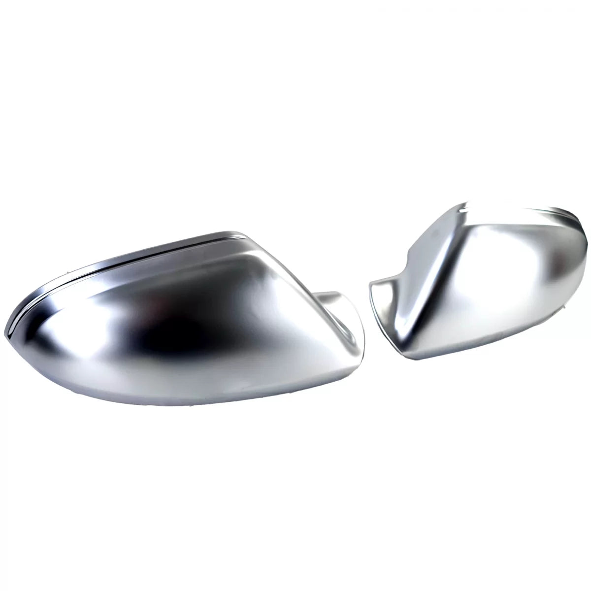 Calotte Specchietti Argento Anteriori per Audi A6 C7 4G 11-18 Senza Assist Lane