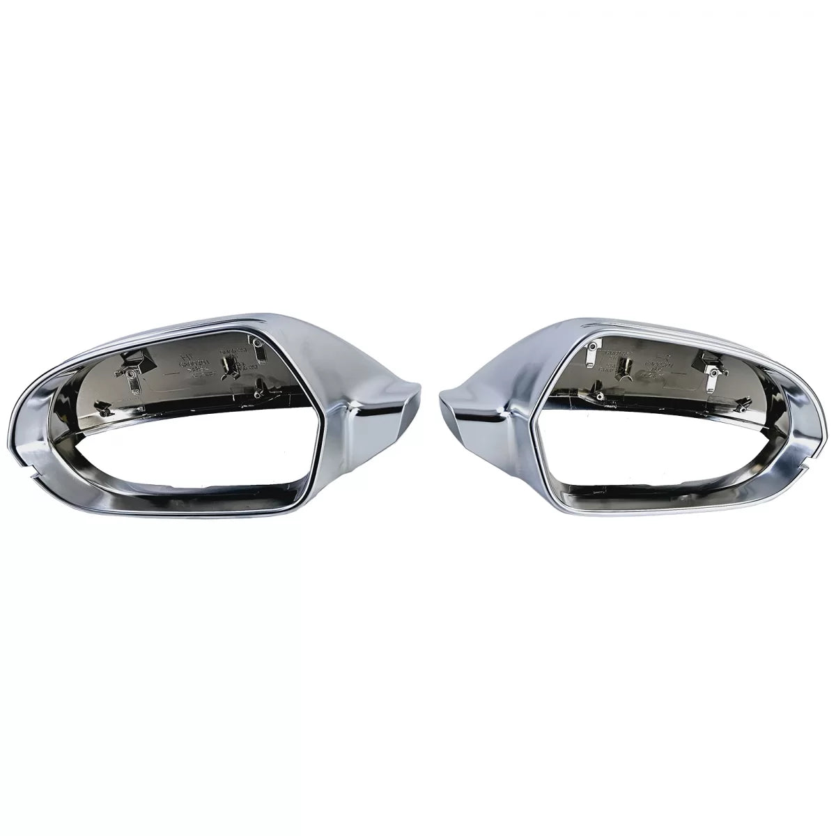 Calotte Specchietti Argento Anteriori per Audi A6 C7 4G 11-18 Senza Assist Lane