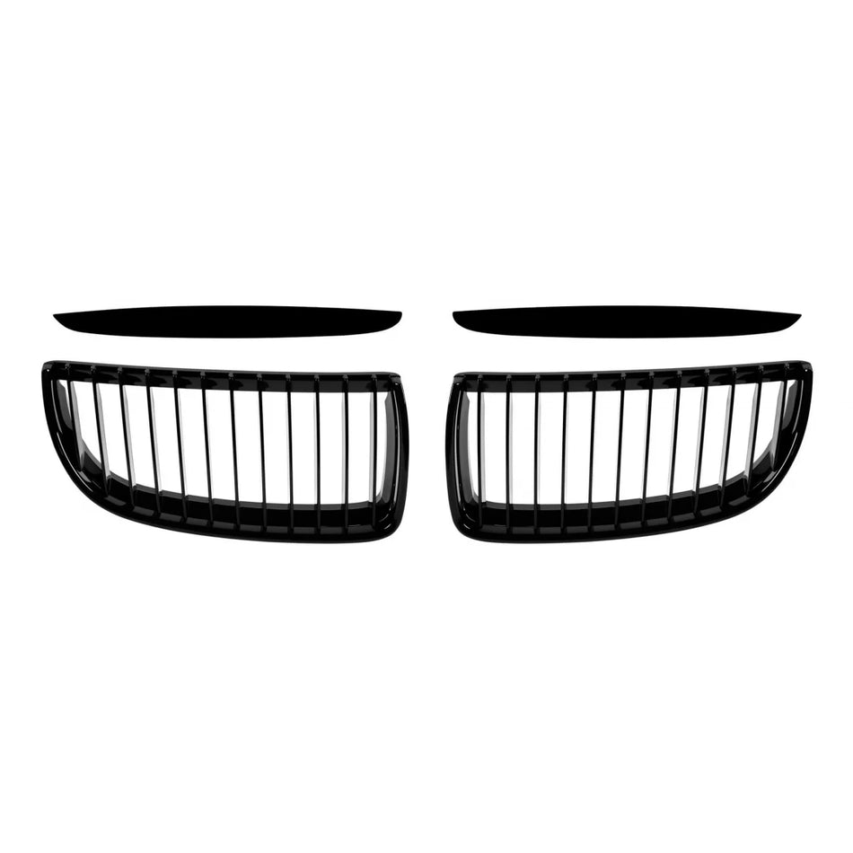 Griglia Singola Nera Lucida Anteriore per BMW Serie 3 E90 2005-2007